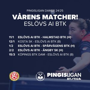 Pingisligan Dam Våren 25